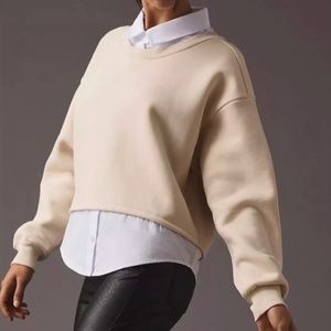 Maeve layered Twofer Sweatshirt
